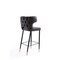 Manhattan Comfort Holguin Barstool in Grey, Black and Gold (Set of 2) 2-BS011-GY - alternate 6